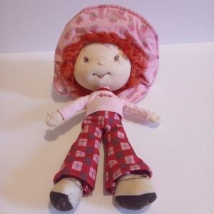 Strawberry Shortcake BANDI plush doll (2002) previously loved, as is.